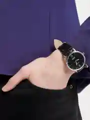 Черный мужские кварцевые часы