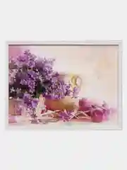 Белый картина для интерьера ЛИЛОВОЕ УТРО/цветы