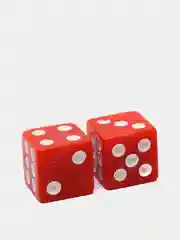 Красный набор игральных кубиков, 1.6 х 1.6 см, разные цвета
