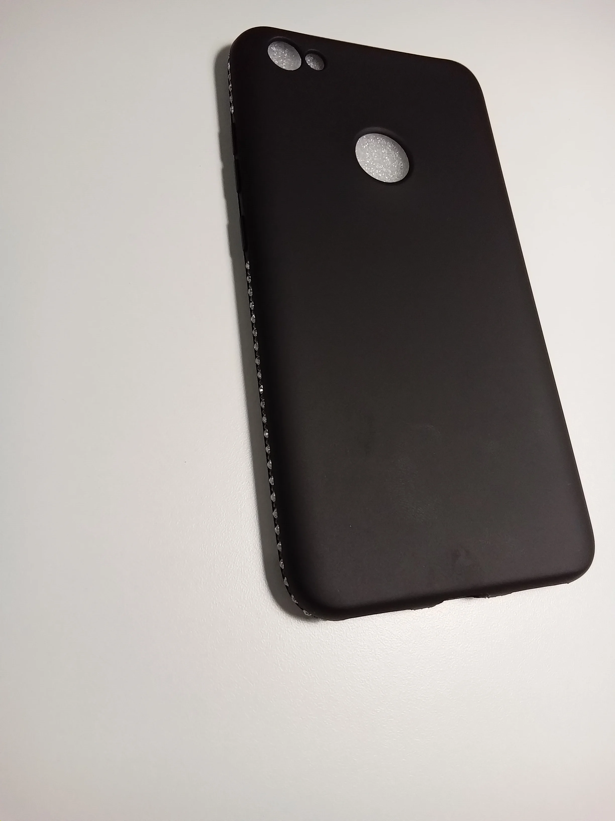 Черный чехол Xiaomi Redmi Note 5A (Pro) со стразами по бокам