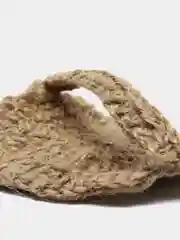 Эко мочалка для тела круглая из джута с ручкой / для бани и душа /