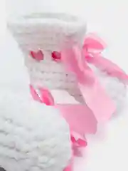 Белый плюшевые пинетки
