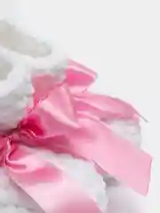 Белый плюшевые пинетки