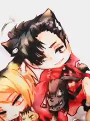 Алый брелок-подушка "Мини Чиби" по аниме Волейбол, Атака титанов, Re:zero и другие