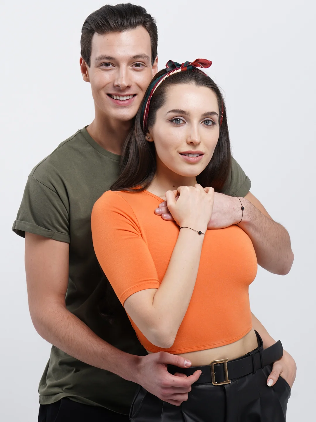 Парные браслеты с вулканическим камнем