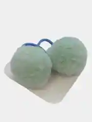Мятный резинка с меховым помпоном
