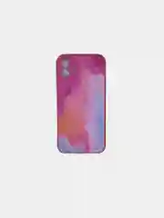 Розовый чехол iPhone 11, 12, дизайнерский  с яркой расцветкой, силиконовый чехол для телефона