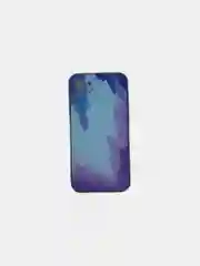 Светло-синий чехол iPhone 11, 12, дизайнерский  с яркой расцветкой, силиконовый чехол для телефона