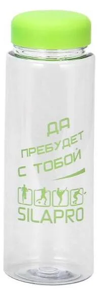 Лайм бутылка для фитнеса шейкер 0,5 л SilaPro