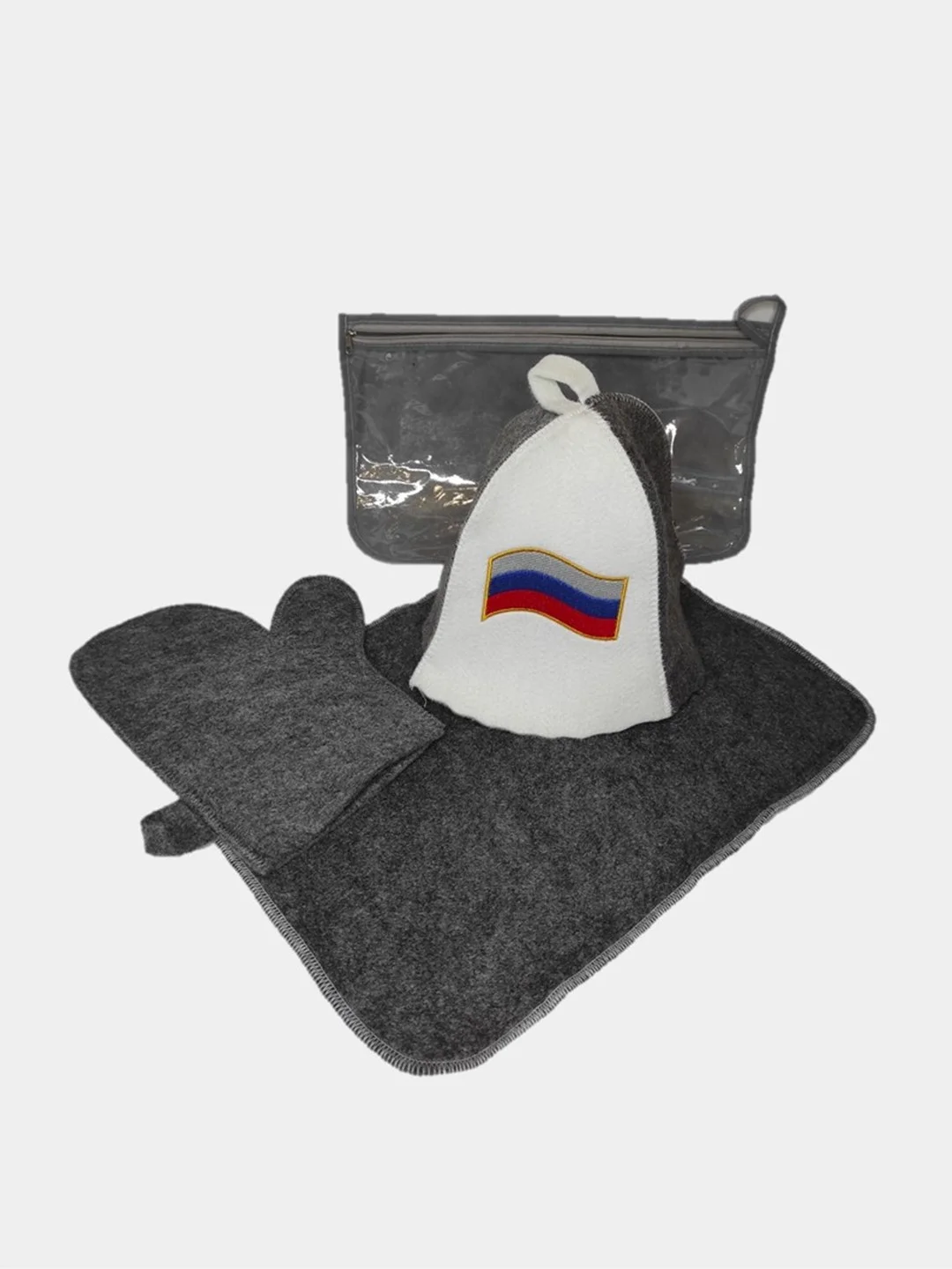 Белый набор банный из трех предметов