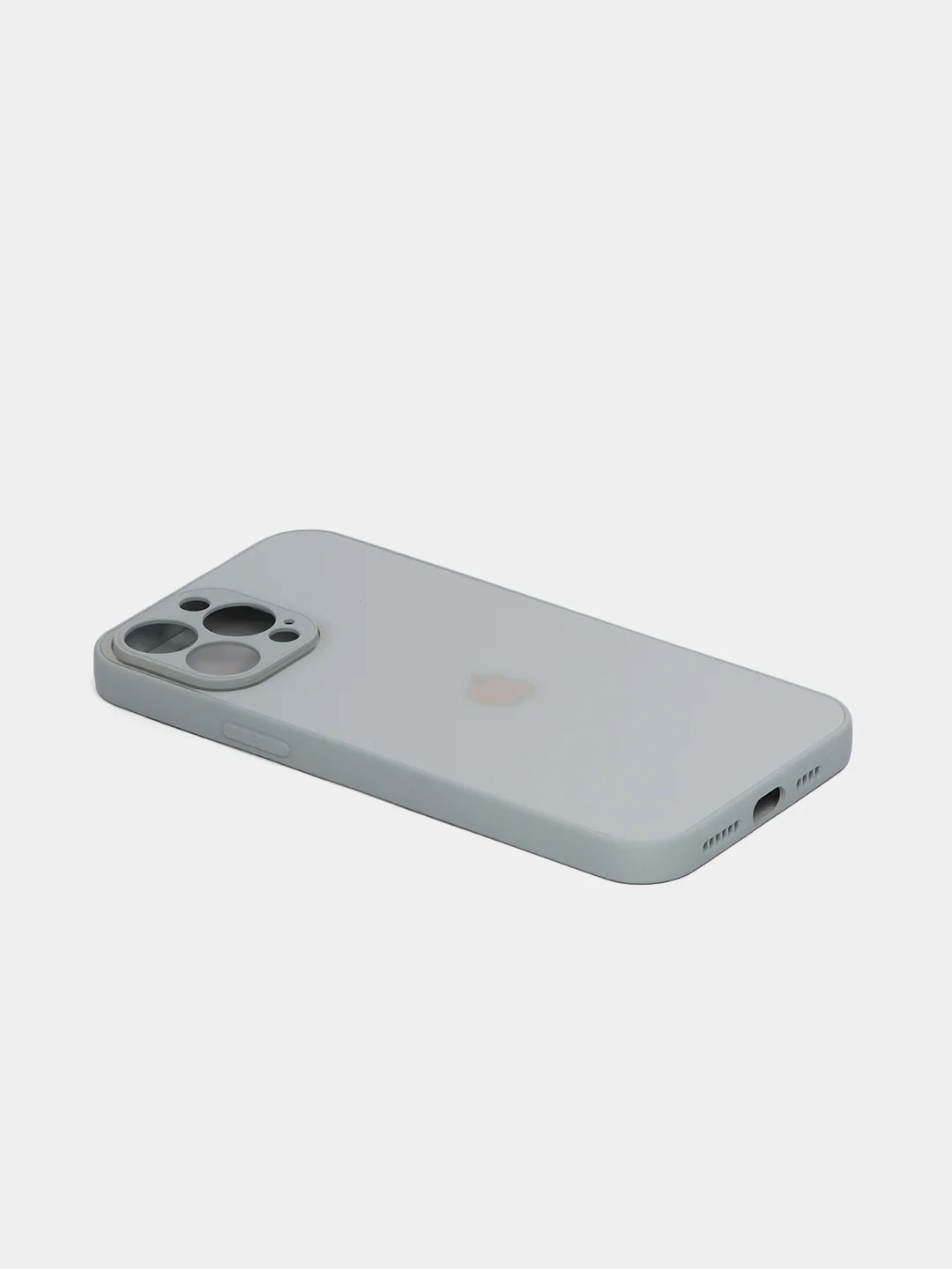 Ледяной чехол силиконовый со стеклянной панелью для iPhone 13 Pro Max