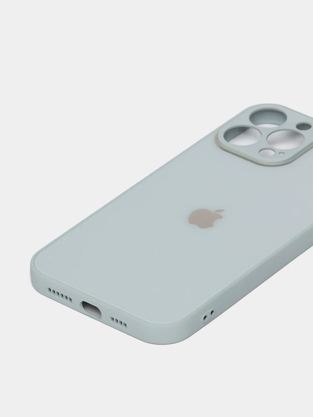 Ледяной чехол силиконовый со стеклянной панелью для iPhone 13 Pro Max