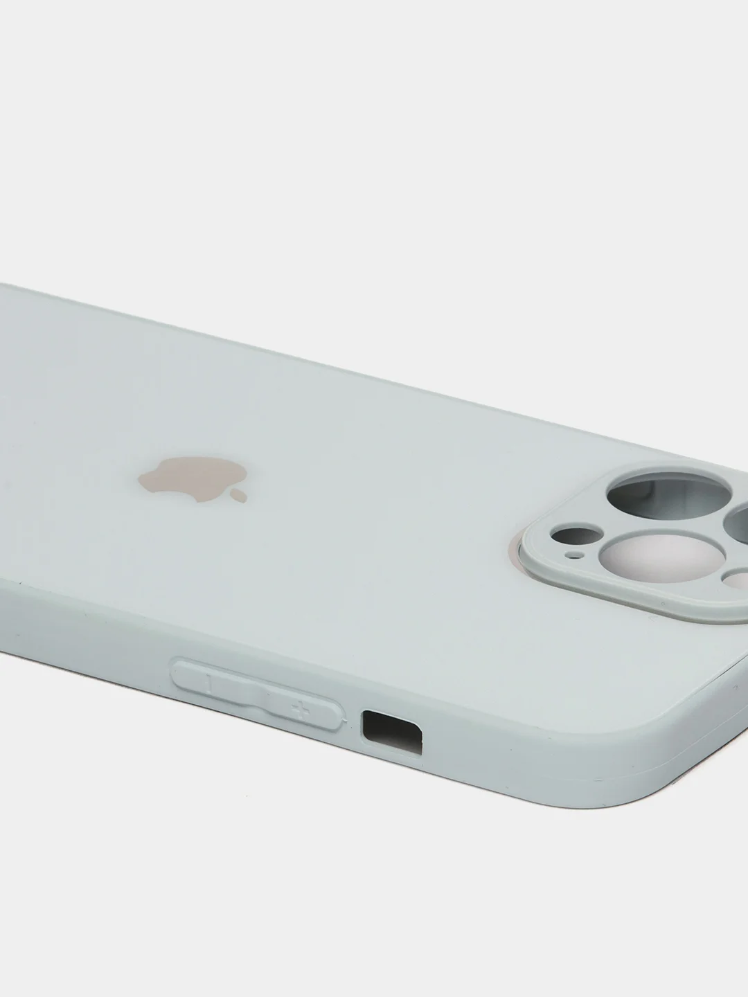 Ледяной чехол силиконовый со стеклянной панелью для iPhone 13 Pro Max