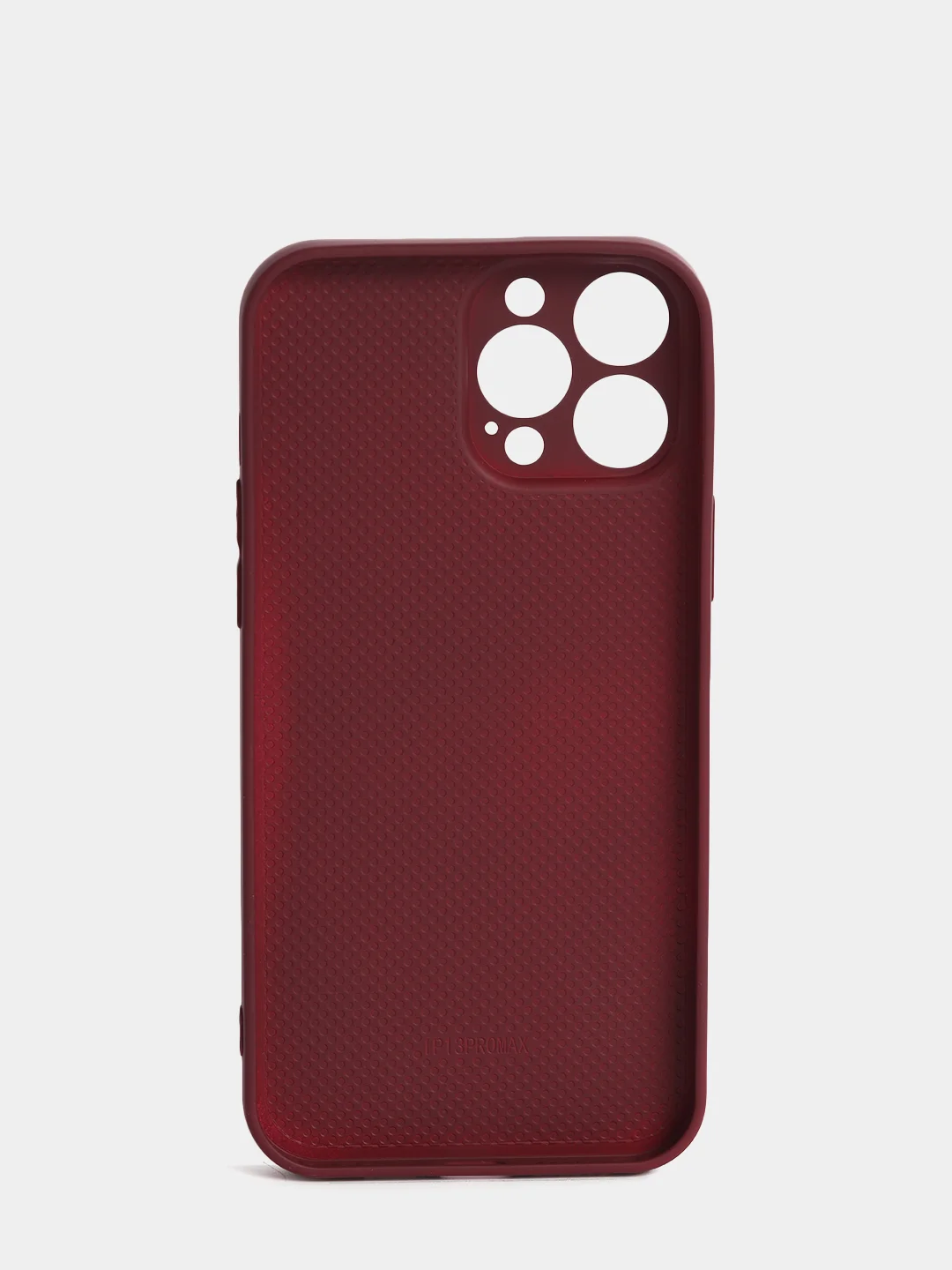 Тёмно-бордовый чехол силиконовый со стеклянной панелью для iPhone 13 Pro Max