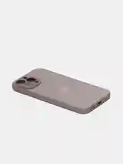 Бежевый меланж чехол силиконовый со стеклянной панелью для iPhone 13 Pro Max