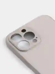 Бежевый меланж чехол силиконовый со стеклянной панелью для iPhone 13 Pro Max