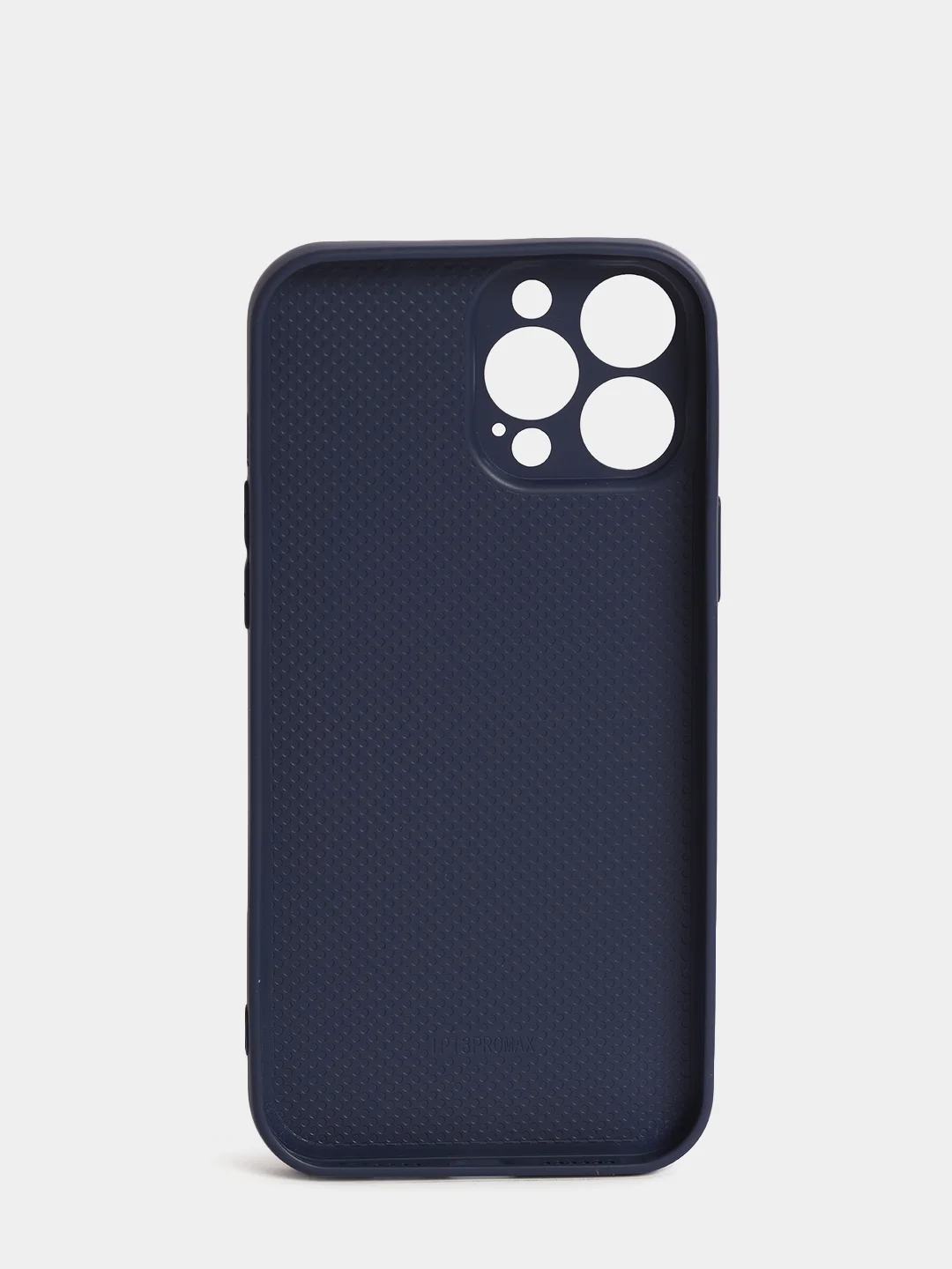 Темно-синий чехол силиконовый со стеклянной панелью для iPhone 13 Pro Max