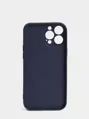 Темно-синий чехол силиконовый со стеклянной панелью для iPhone 13 Pro Max