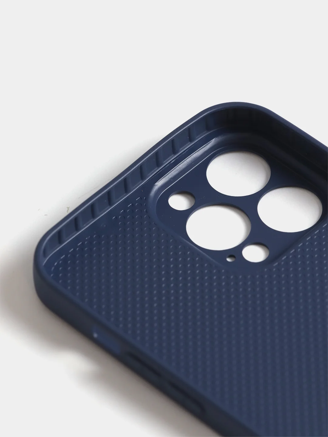 Темно-синий чехол силиконовый со стеклянной панелью для iPhone 13 Pro Max