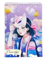 Белый sweet Cat Shop Скетчбук  19х 27 см, 25 листов