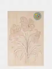 Лазурный доска для выжигания Тутси, дерево