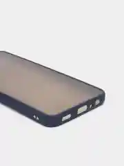 Синий чехол для Samsung A03 Core с защитой камеры и с бархатом внутри