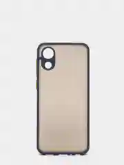 Синий чехол для Samsung A03 Core с защитой камеры и с бархатом внутри