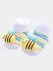 Молочный носочки для новорожденных с игрушкой, детские нескользящие носки для малышей