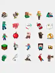 Наклейки стикеры для скрапбукинга Майнкрафт Minecraft №3 /50шт/ Стикерпак