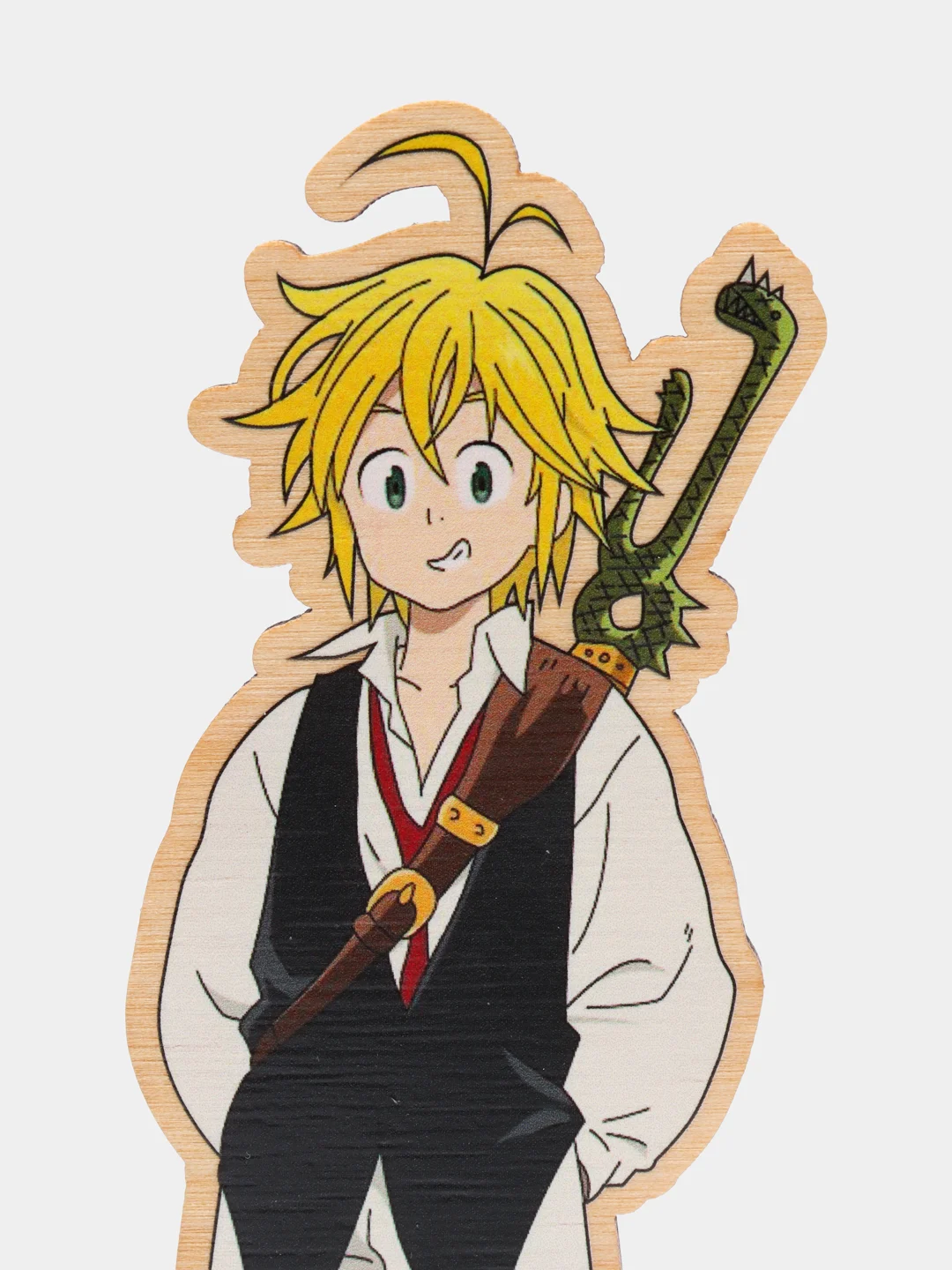 Деревянная 2д фигурка по аниме "Семь смертных грехов / Nanatsu no Taizai"