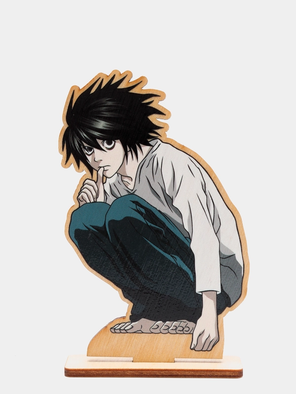 Деревянная 2д фигурка по аниме "Тетрадь смерти / Death Note"