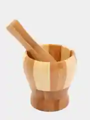 Бежевый ступка+пестик БАМБУК MB
