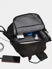 Серый рюкзак мужской городской с usb