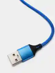 Синий кабель для зарядки/ кабель micro usb/ type-c/ lightning (8 pin) айфон