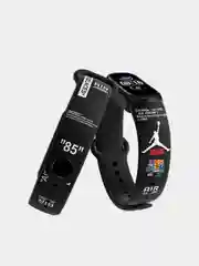 Голубой ремешок для фитнес браслета Mi Band 3/Mi Band 4, с рисунками