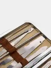 Красный маникюрный набор, маникюрно-педикюрный набор, педикюрный набор