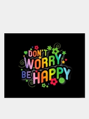 Картина-постер для интерьера на холсте с подрамником "Dont worry" 50х40 см