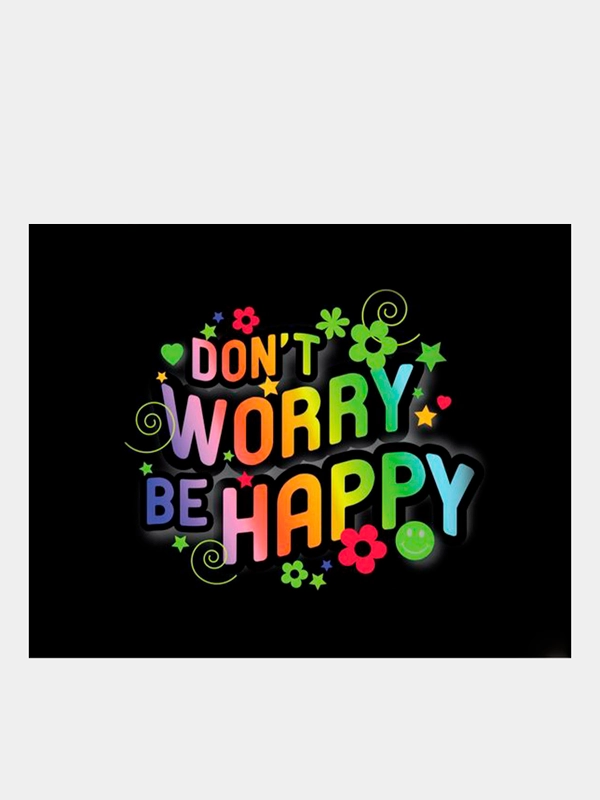 Картина-постер для интерьера на холсте с подрамником "Dont worry" 50х40 см