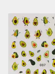 Индиго наклейки для ногтей "Фрукты", 10,5х7 см