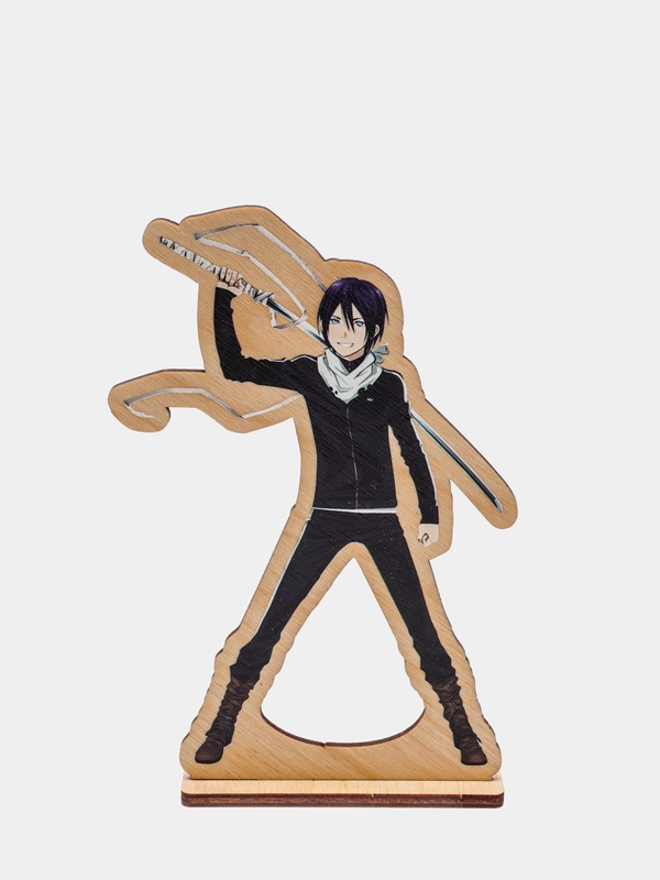Деревянная 2д фигурка по аниме "Бездомный Бог / Noragami"