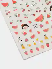 Красный наклейки для ногтей "Фрукты", 10,5х7 см