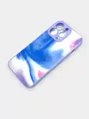Небесно-голубой чехол для iPhone 13 Pro противоударный из органического стекла