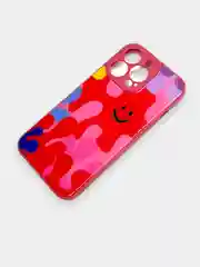 Фуксия чехол для iPhone 13 Pro противоударный из органического стекла