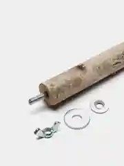 Белый жердочка из натуральной ветки с корой 300 мм. для небольших попугаев
