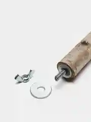 Белый жердочка из натуральной ветки с корой 300 мм. для небольших попугаев