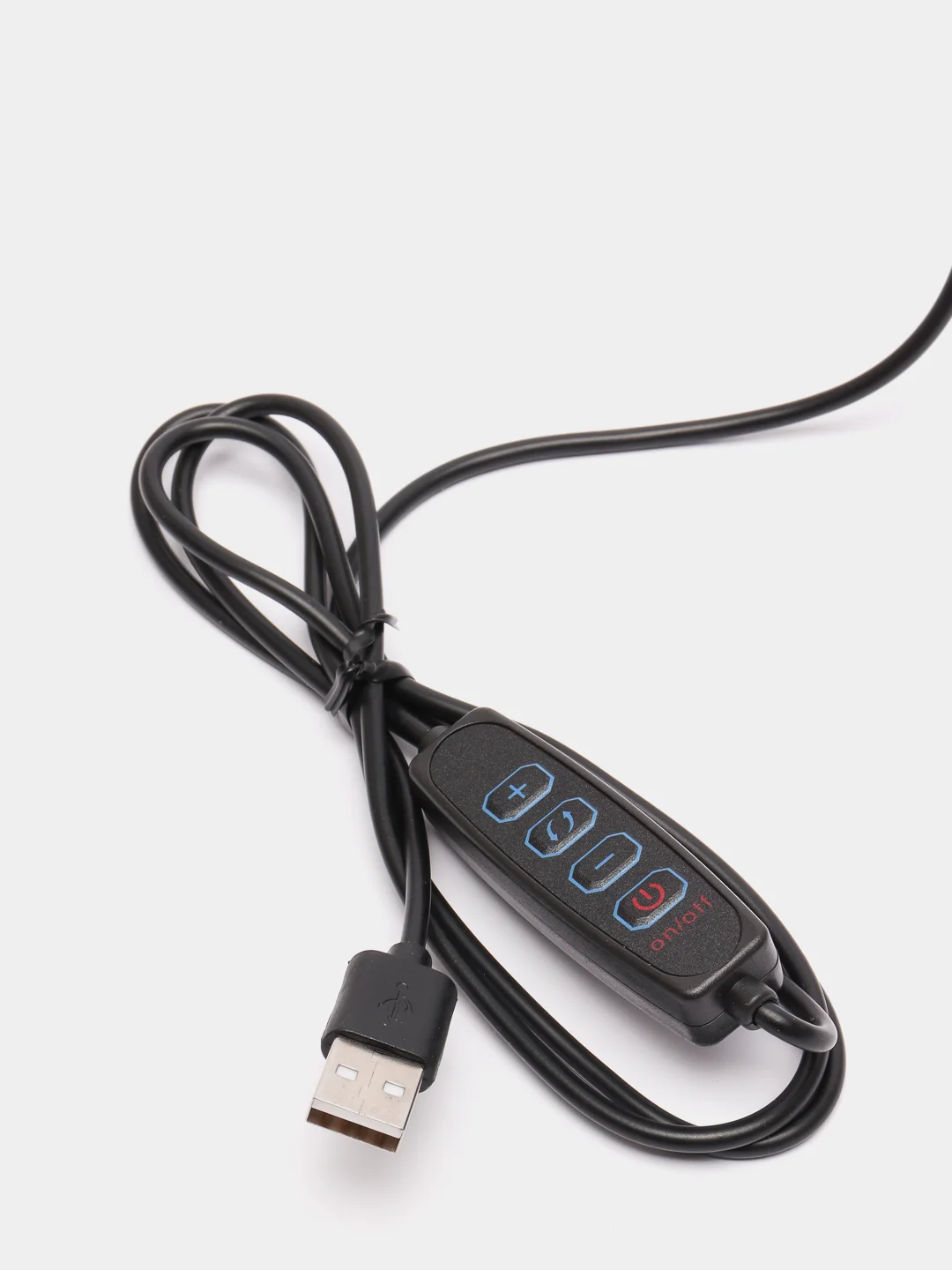 Черный лампа лупа настольная кольцевая круглая с подсветкой LED, USB на струбцине