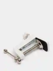 Белый лампа лупа настольная кольцевая круглая с подсветкой LED, USB на струбцине