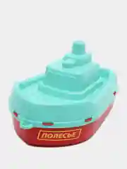 Бирюзовый кораблик "Буксир" от фабрики игрушек Полесье