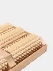 Массажер для ног роликовый деревянный трехрядный