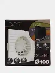 Вытяжной вентилятор 100 бесшумный черный матовый с обратным клапаном SILENT 4C Matt Black